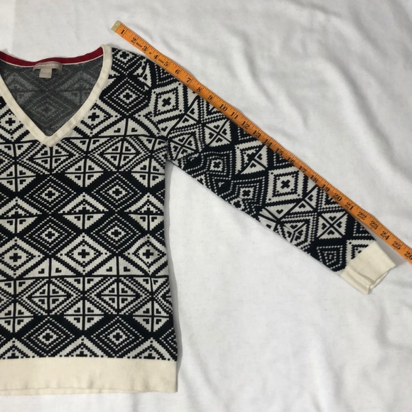 BANANA REPUBLIC geometric cotton sweater - Picture 9 of 10